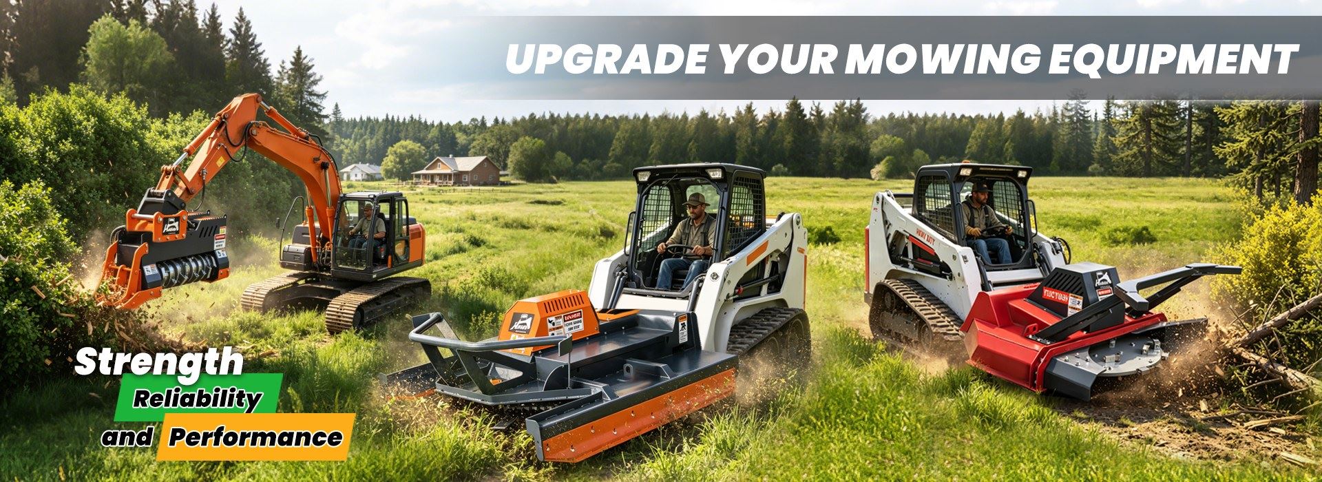 Skid Steer Brush Cutter And Skid Steer Disc Mulcher